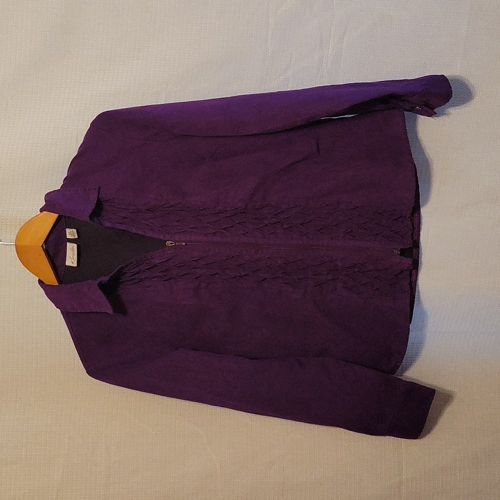 Kim Rogers Petite Zip-up Blouse